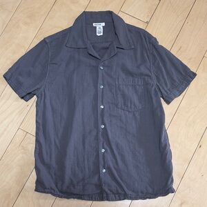 Hiroshi Kato The Wrench Solid Double Gauze Camp Shirt Grey Medium